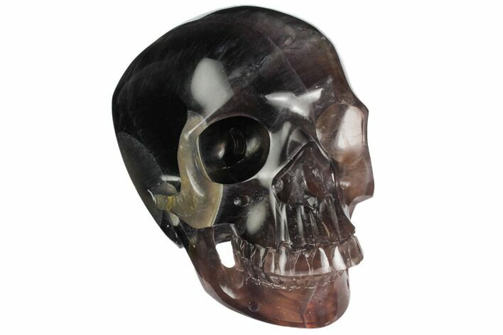 Realistic, Carved Purple Fluorite Skull #150858